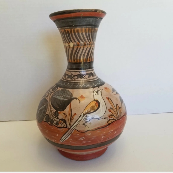 VTG Mid Century Modern Vase Studio Art Pottery Vase Midwestern Bird Decor Boho - Picture 2 of 12